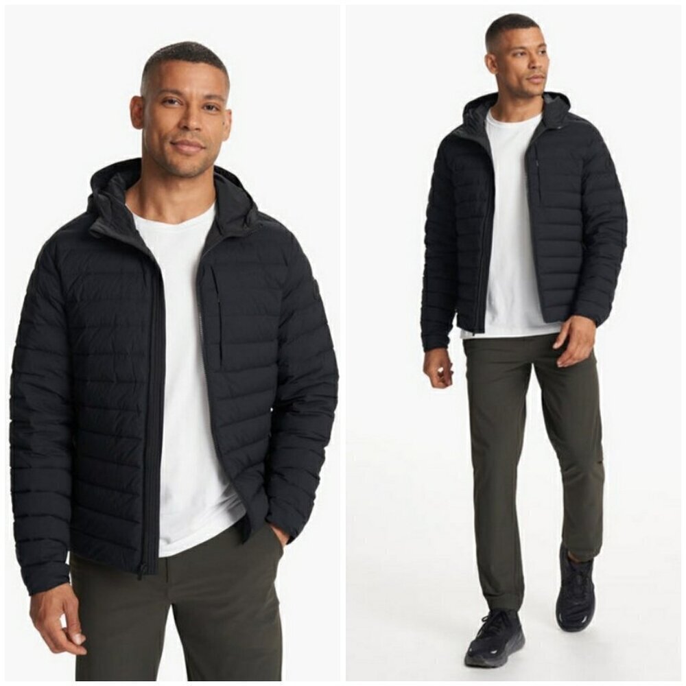 VUORI Steadfast Full Zip Hooded Jacket ~ Black Large L NWT